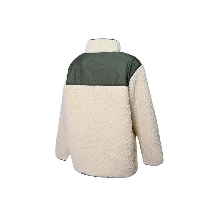 Vans Casual Sherpa Fleece Sports Jacket Women Outerwear Cream VN0A5LJ3BWQ