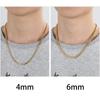 ChainsHouse Men's Necklace, Chain Only, Surgical Stainless Steel, Silver, Hypoallergenic, Rust-Resistant, 50cm Long, 4mm Wide