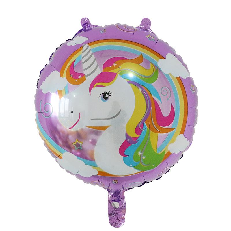 10pcs 18Inch Cartoon Rainbow Unicorn Foil Helium Balloons Baby Shower 1st Kids Unicorn Theme Birthday Party Decorations Kids Toy 5