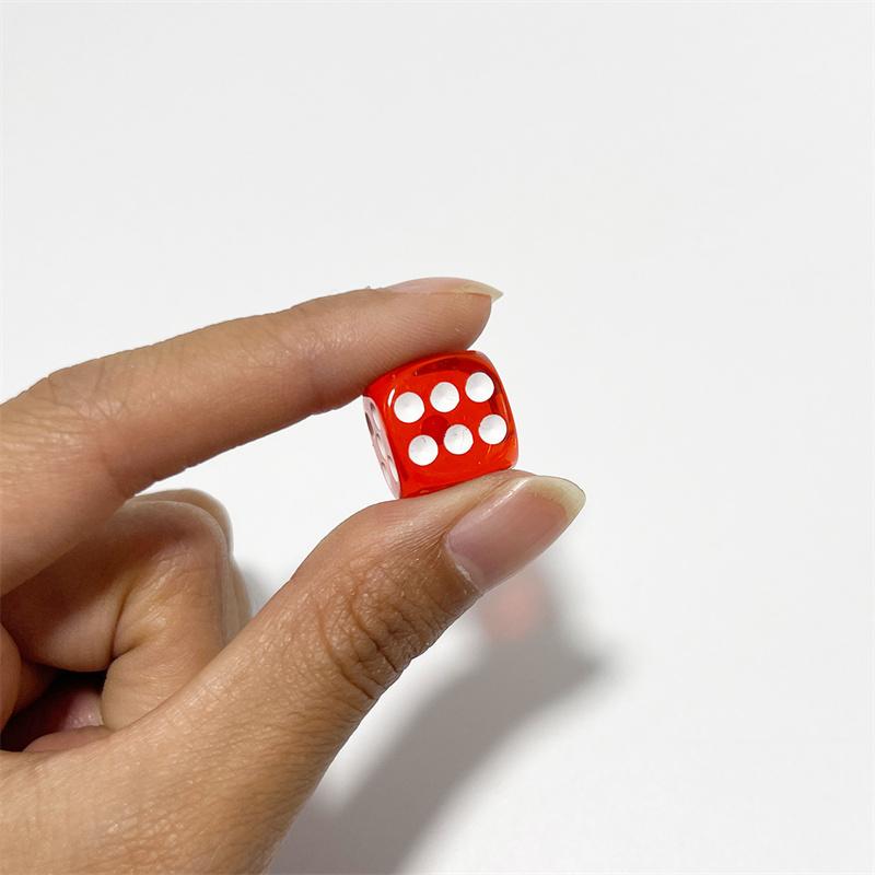 12Pcs 14Mm Acrylic Crystal Transparent Dice Round Corner High Boutique Game Dice For Multiplayer Interactive Games Party Toys