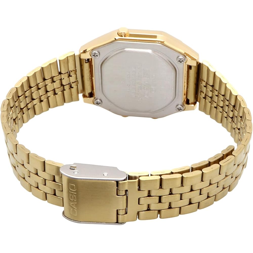 Casio Vintage Series LA680WGA-9B Women's Digital Watch Octagonal Face Gold Reverse LCD