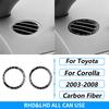 For Toyota Corolla 2003-2008 Carbon Fiber Central Control Gear Shift Air Vent AC CD Window Lift Trim Set Car Accessories Sticker