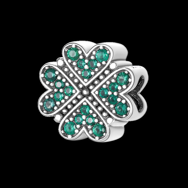 925 Sterling Silver Green Series Flower Tree Apple Pendant DIY Fine Beads Fit Original Charms Bracelet Women Jewelry Diy 1