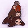 Cute Sea Otter Stacking Animal Brooch Badge