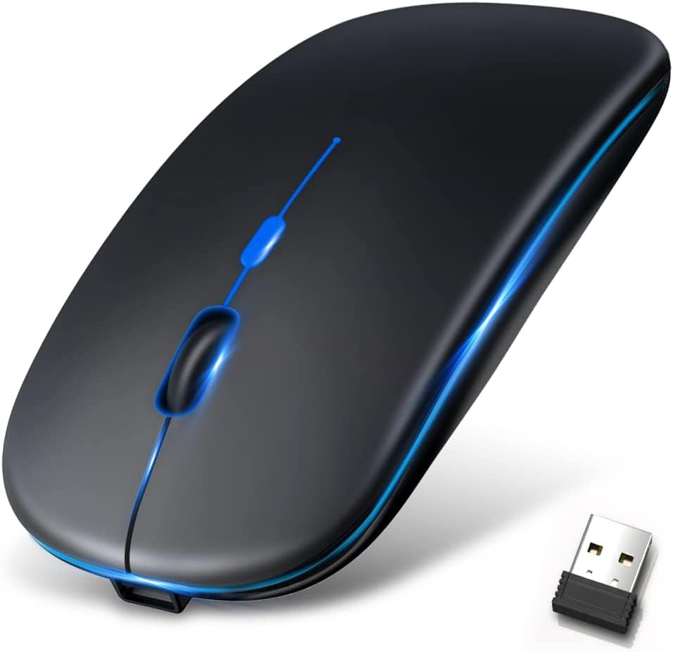 Model Wireless Bluetooth Instant High Bluetooth DPI Compatible with TELEC Certified [2025 Ultra-Slim & Type-C Rechargeable] 5.2 Mouse, Quiet,