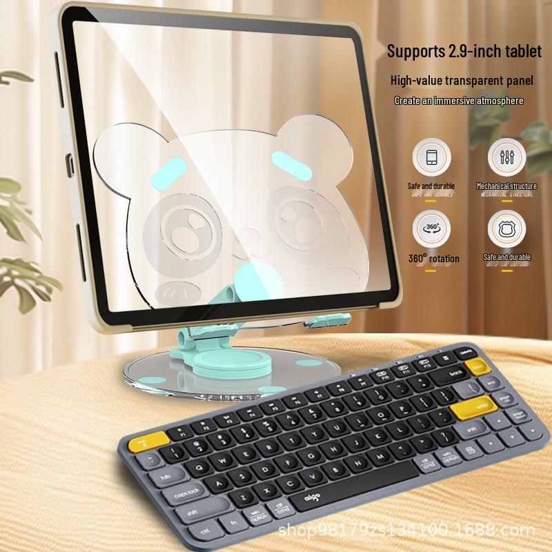 360° Rotating Foldable Acrylic Tablet Stand with Anti-slip Base