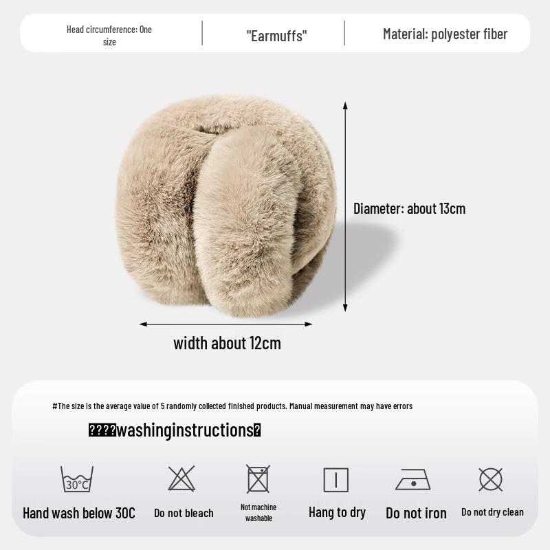 Korean-Style Women's Winter Warm Plush Earmuffs: Cute, Antifreeze, Windproof & Foldable Ear Covers for Students