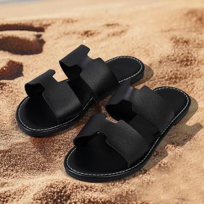 Summer Large Size 36-43 Casual Sandals Flat Bottom One Slippers Women's Shoes Outer Wear Beach Slippers