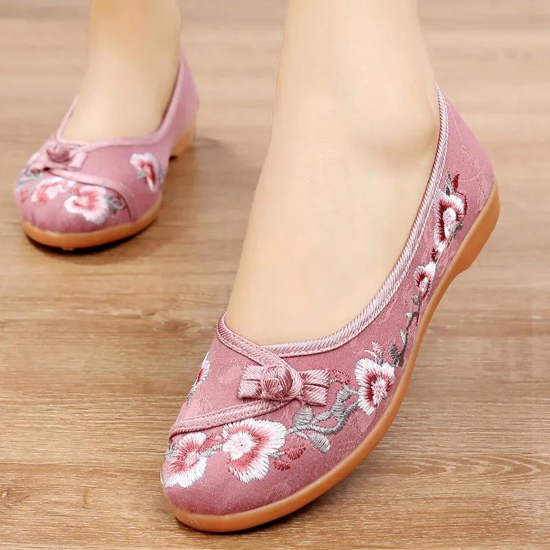 women fashion sweet light weight spring & summer anti skid dance loafers lady retro comfort office work shoes ab501