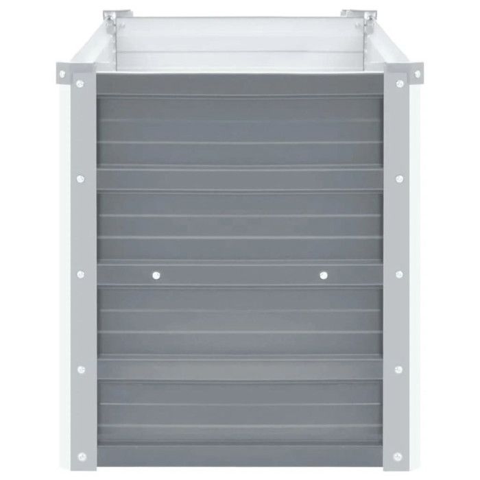 VidaXL Lit surélevé de jardin Acier galvanisé 160x40x45 cm Gris