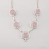 Rose Chalcedony Gemstone Silver Necklace, 925 Sterling Silver Handmade Necklace, Wedding Necklace, Elegant Bridal Necklace RN-2-20