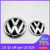 VW GTI GOLF 2026 Heiß für VW VOLKSWAGEN 2 STÜCK Glänzendes Schwarzes GTI-Plaketten-Set für Volkswagen Golf MK7.5 (2018-2020) - Kühlergrill vorne & Hinten
