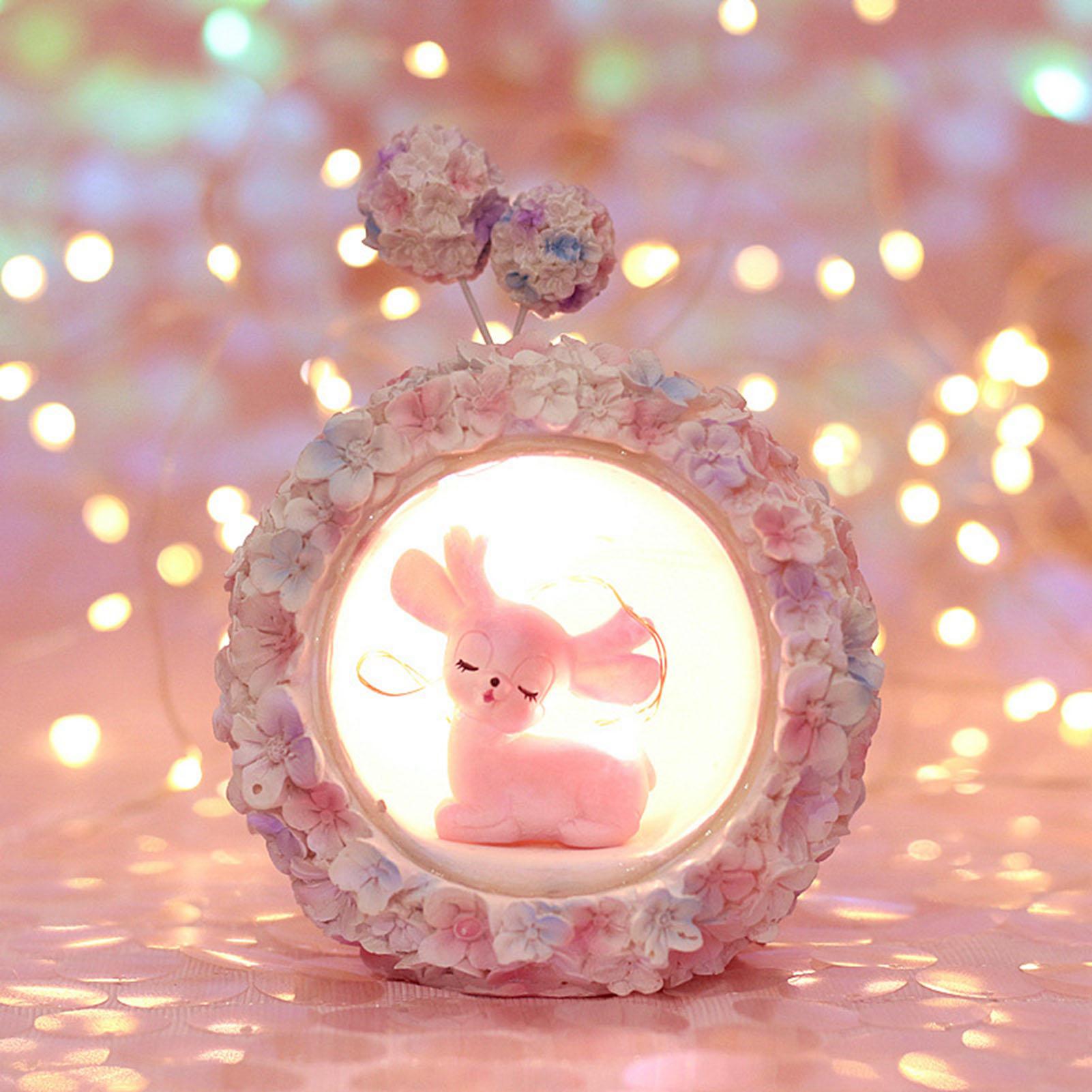 

Night Light Ornaments Cute Fawn Girls Desktop Decoration for Holiday Birthdays Gifts Home Decoration