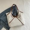 Casual commuting large-capacity striped cotton and linen bag women's new versatile shoulder bag portable tote bag