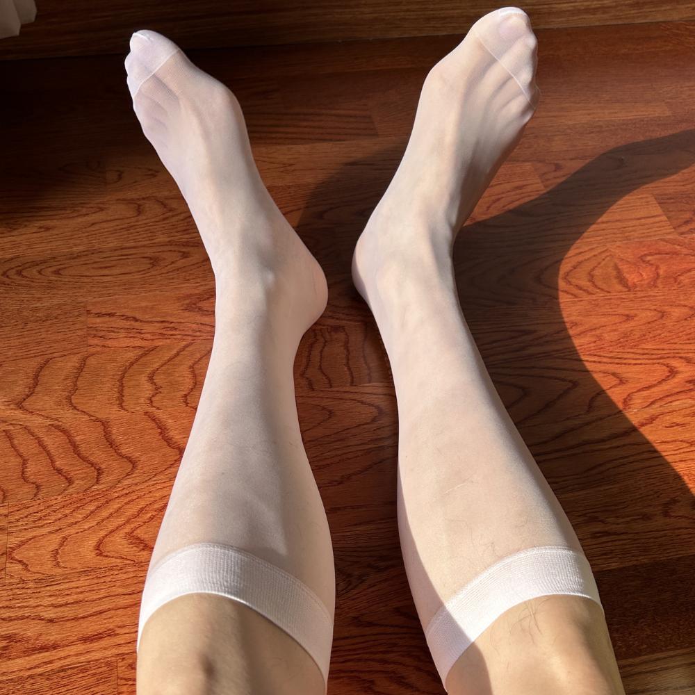 3Pairs Silk Men Business Silk Stockings Stockings Men's Transparent Sexy Socks Breathable   Men