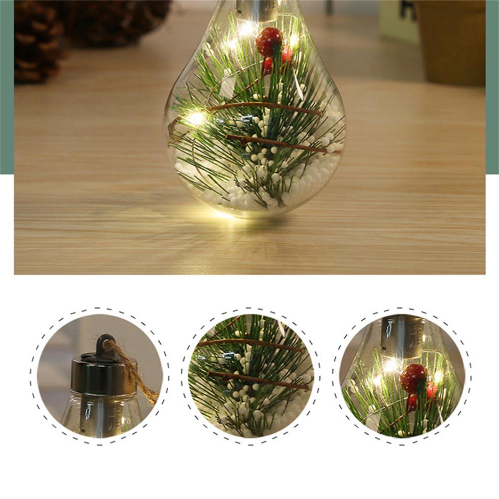 5Pcs Creative Light Lamp Bulbs Transparent Plastic Led Christmas Ball Decoration
