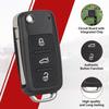 Key Fob Keyless Entry Remote Control Compatible With VW Beetle CC Eos Golf GTI Jetta Passat Passat CC Touareg Car Key Replacement For NBG010180T, Set