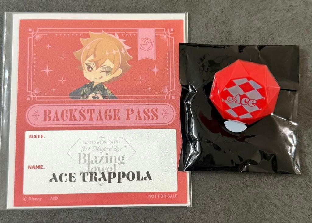 [USED] Twisted Wonderland Ace Ring Light Backstage Pass Sticker Bonus
