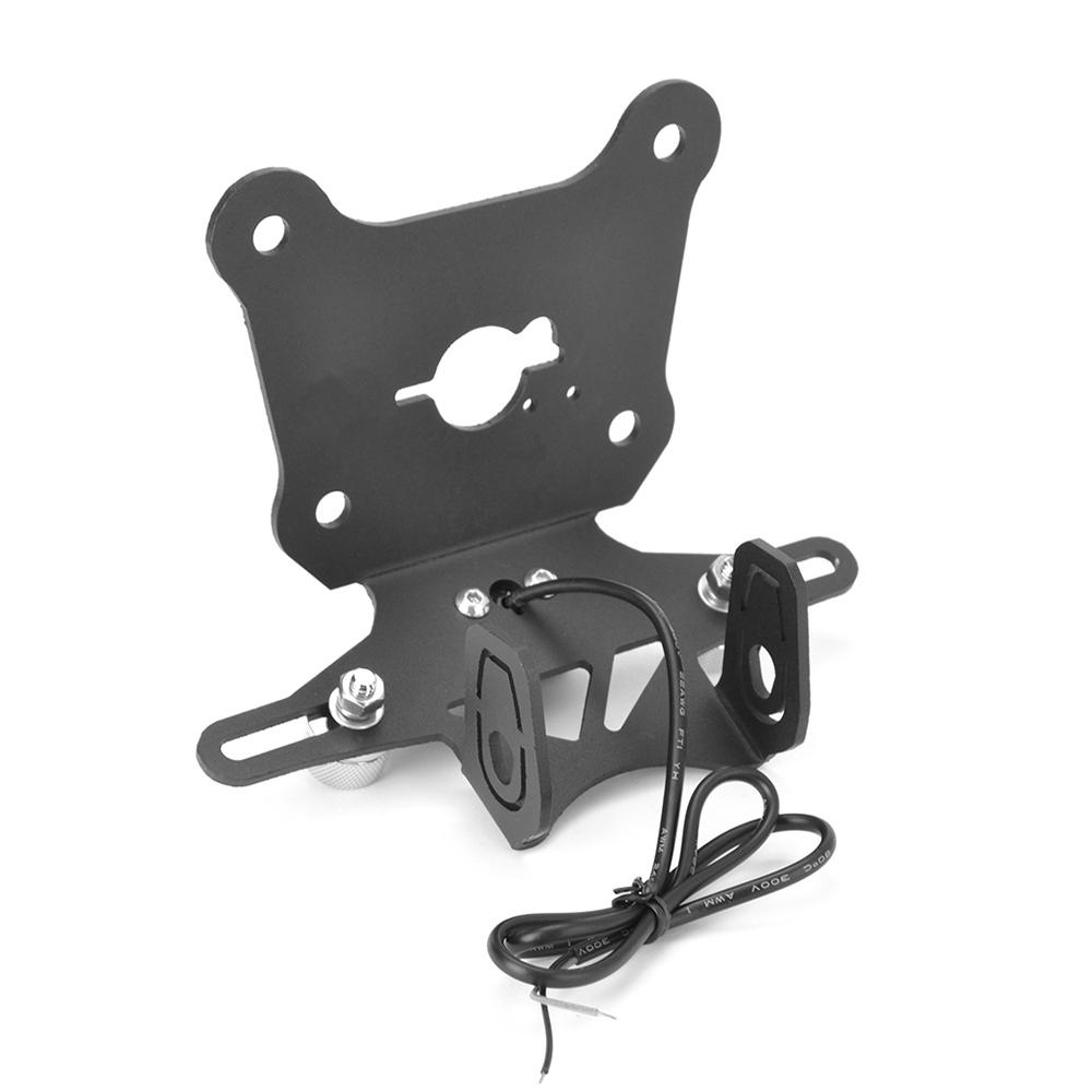 

Держатель кронштейна для мотоцикла, фиксатор крыла со светодиодной подсветкой номерного знака для Kawasaki Z900 RS Z900RS Z-900RS 2017 2018 2019 чёрный