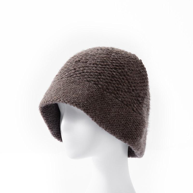 

Cashmere Autumn and Winter New Women s Fashion Fisherman Hat Basin Hat Thickened Ear Protection Warm Knitted Hat One Size
