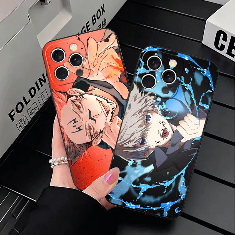 Japan Anime JUJUSU KAISENS Soft Phone Case for iPhone 16 16E 17 Air 15 Pro Max 14 Plus 13 Mini 11 12 7 Black Cover Back Shell