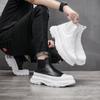 Herrenmode Beste Mode Lederstiefel Herbst Neu Dicksohlige Leichte Hohe Stiefel High-Top Trend Lässige Weiße Schuhe Chelsea Boots