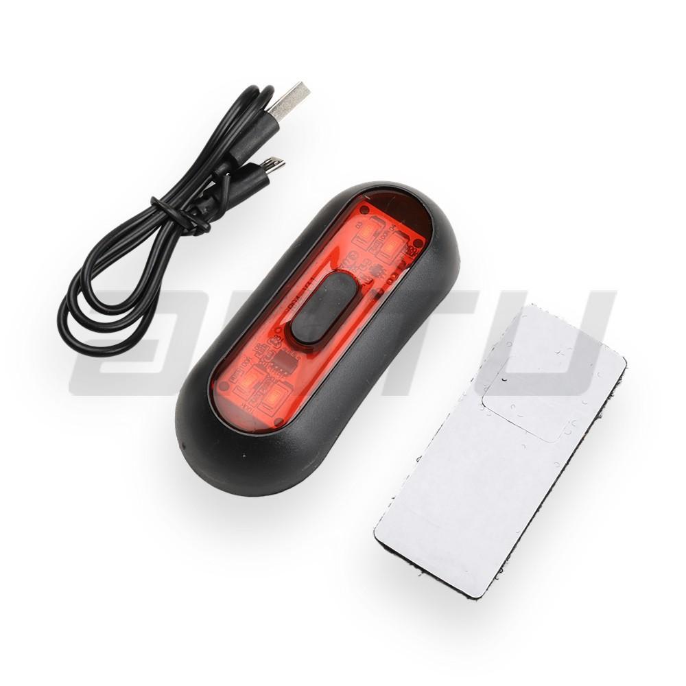 Motorcycle Helmet Lights Warning Bicycle Night Running Taillights Cycling Flashing Rechargeable Waterproof LED красный
