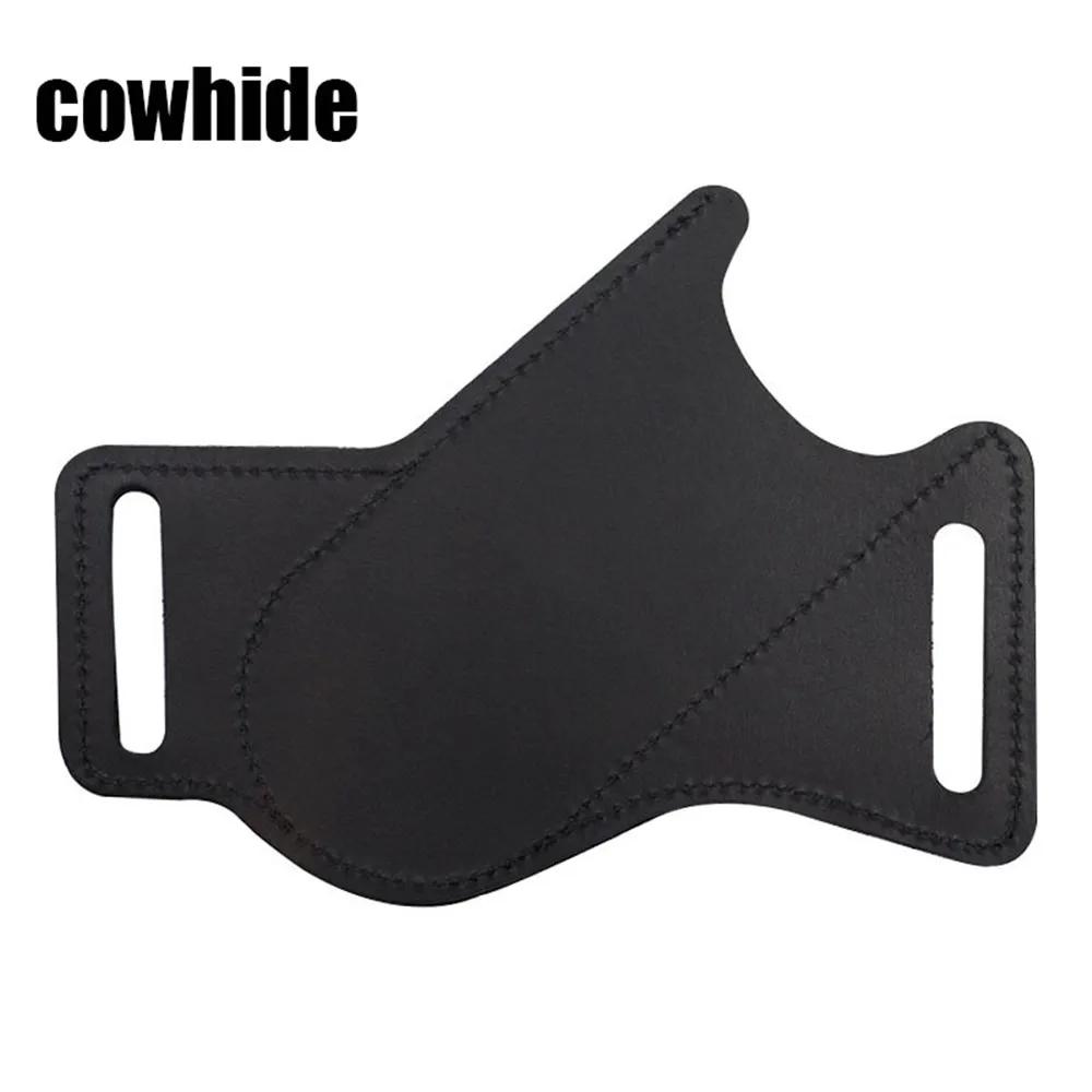 Leather Pocket EDC Belt for Man Folding Knife Sheath for 5 Inch Folding Cross Draw Right Side Carry Open Top 2025