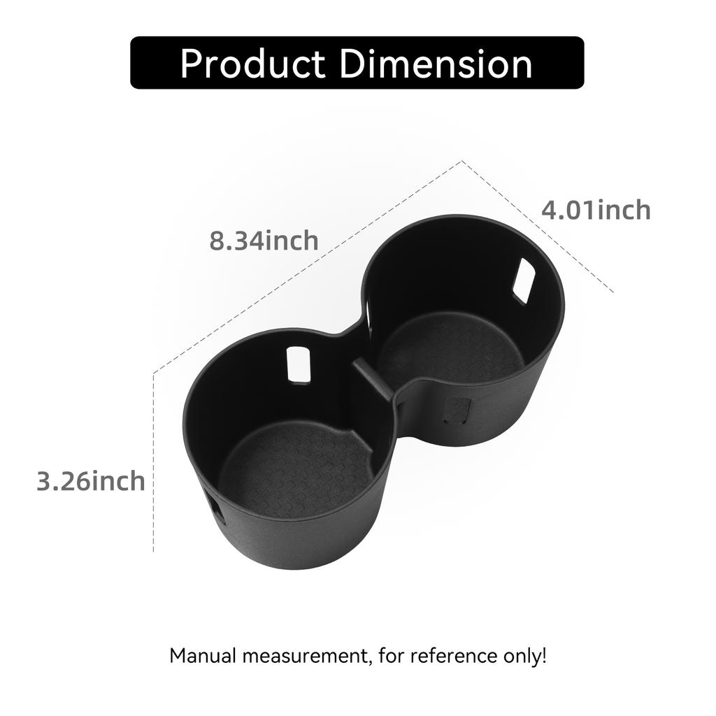 For Hyundai IONIQ 9 2025 2026 Water Cup Holder Storage Box TPE Shock-Absorbing Central Tidying Car Interior Accessories