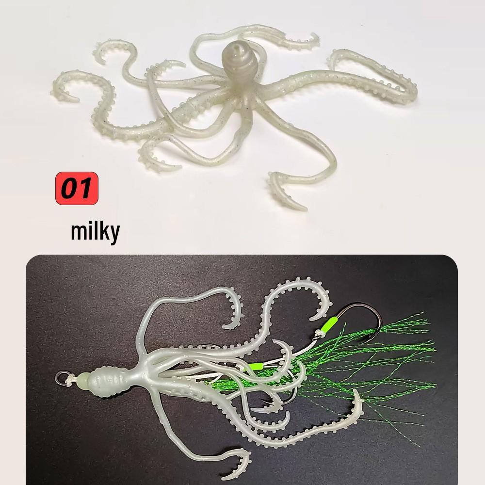 Bionic Squid Octopus Fishing Lures: Soft Tai Rubber Hooks for Sea and Boat Fishing