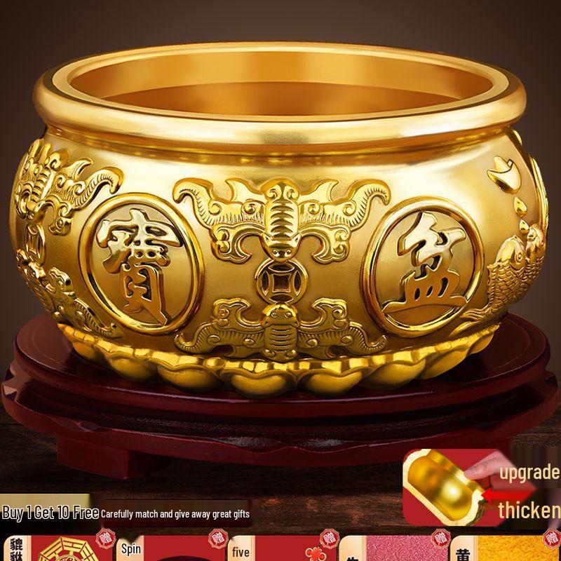 Chinese Brass Cornucopia Wealth Pot