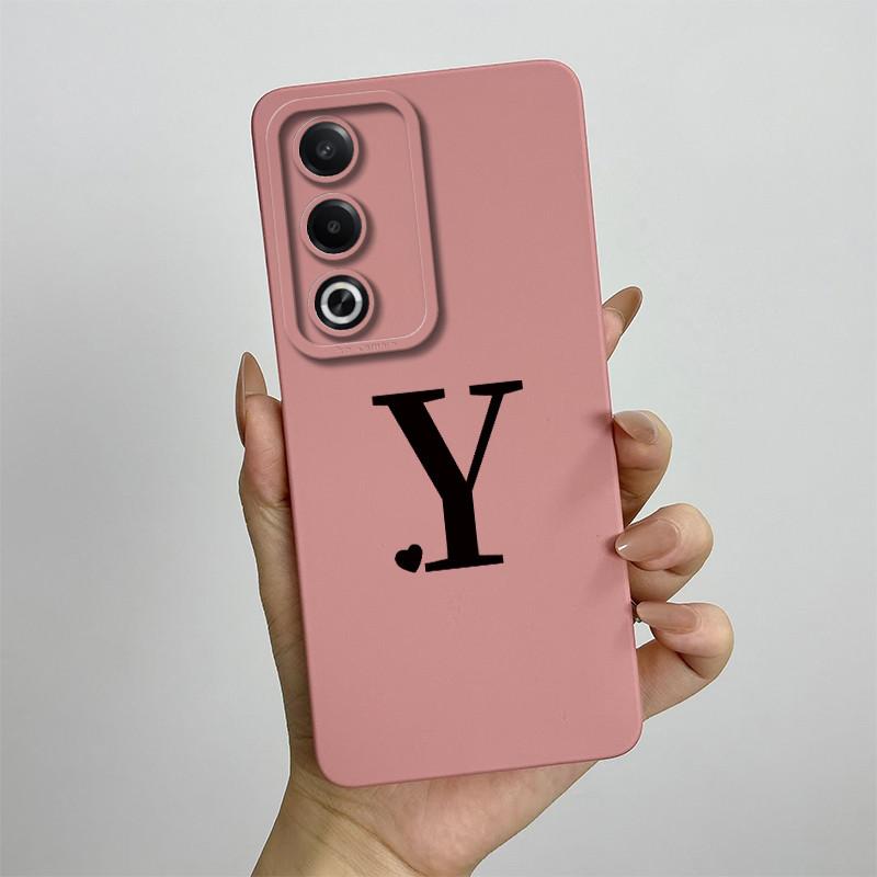 For Oppo A80 5G Case OppoA80 CPH2639 Cover Cute Letters Square Silicone Phone Case For Oppo A3 Pro 5G A3Pro CPH2665 Soft Fundas