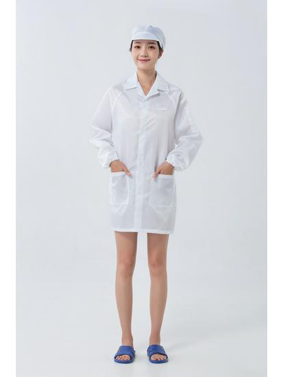 Static-free Lab Coat: Anti-static Dustproof Suit & Cleanroom Workwear in White, Blue, Pink - Available in Men's & Women's Styles