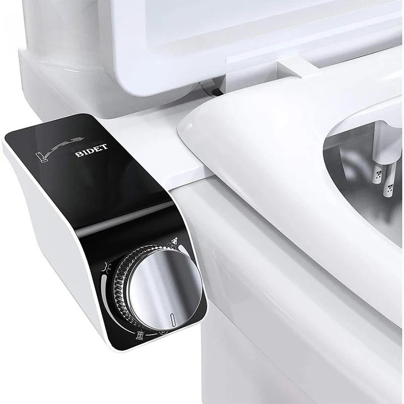 Bidet Toilet Seat Attachment Non-Electric Self-Cleaning Dual Nozzles Wash Hot Cold Mixer Water Lady Bathroom Accessories Sprayer
