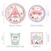 Dame Cartoon Pyjama Träume Kissen Machen Up Geburtstag Party Einweg Geschirr Sets Tassen Platten Servietten Baby Dusche Party Dekore
