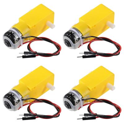 4pcs TT Motor Electric Motor DC 3V-6V Dual Shaft Geared Motor Gearbox Engine Motor for Smart Car Robot Toys Cars Chassis Models