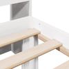 Solid Wood Bed with Shelf Without Mattress White 90x190 cm Pine