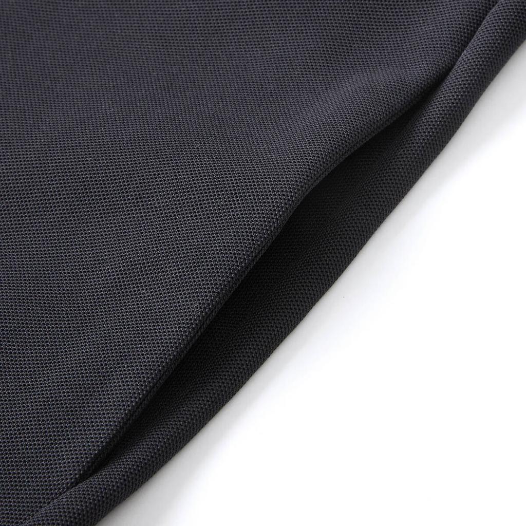 Adidas Casual Breathable Solid Color Polo Short Sleeve Dress Women Dresses Black JI5651