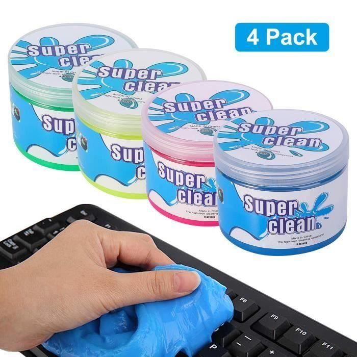 Keyboard Cleaning Gel, Super Clean Keyboard Cleaning Gel 4 Pcs Cleans Dust and Dirt for Computer, Vents of