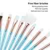 10PCS Makeup Brushes Cosmetics Blending Soft Bristles Brushes Kit for Blush Eye Shadows
