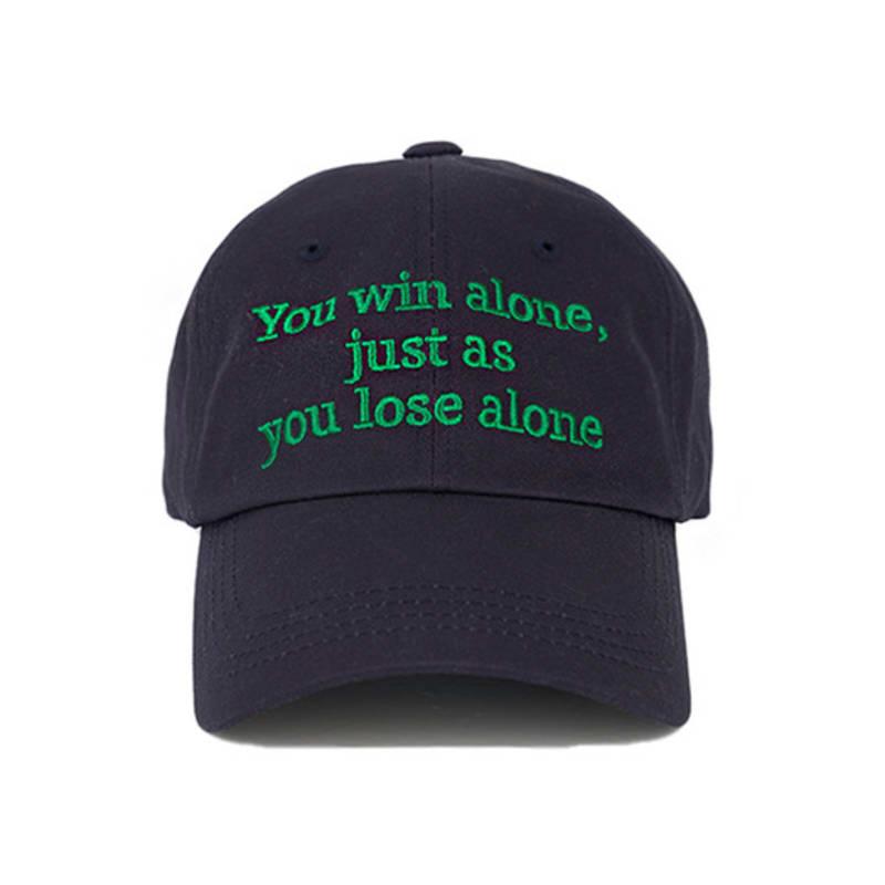 CLEVER FIELD Peach alone ball cap_NAVY