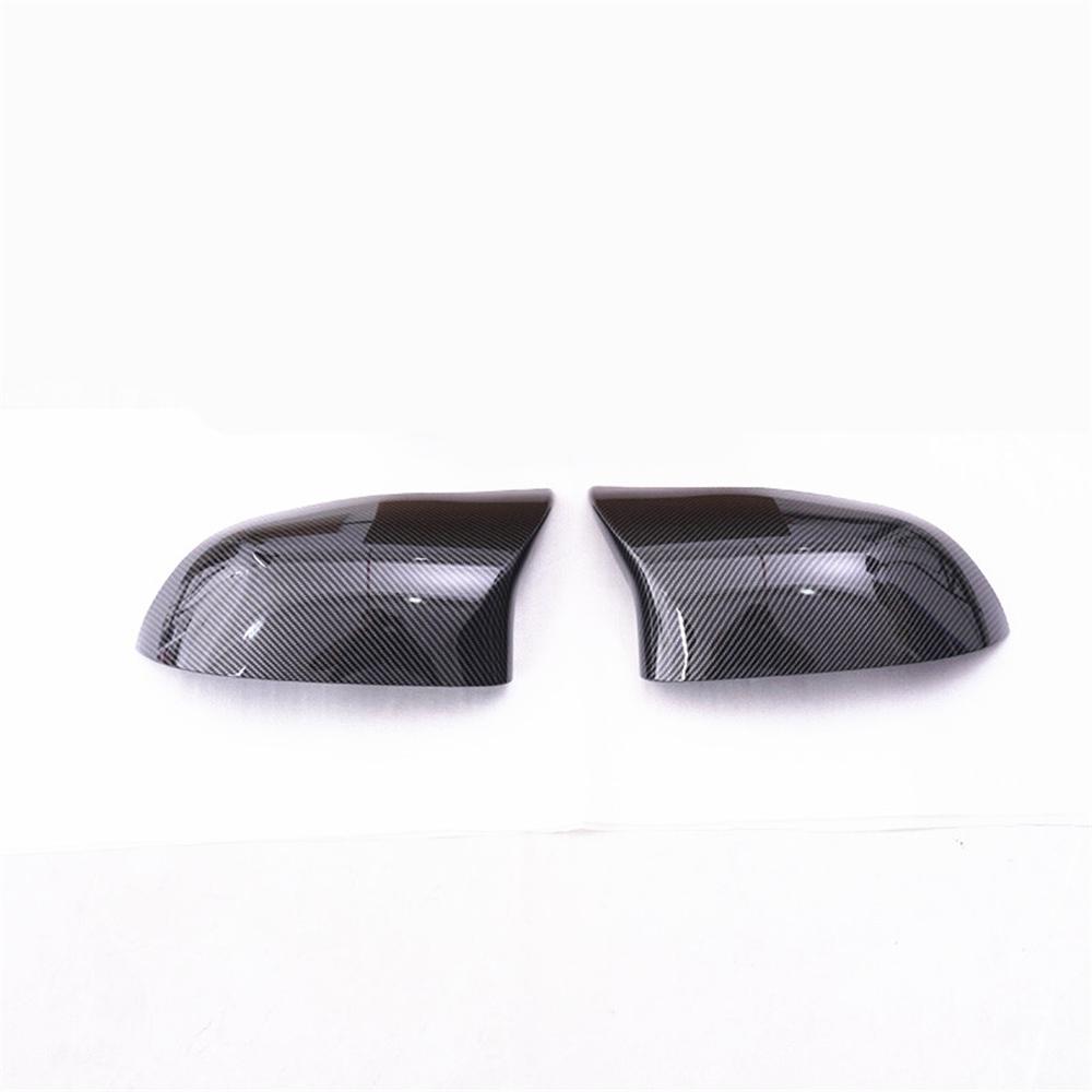 2X Carbon Fiber Look M Style Mirror Cover Caps For BMW X3 X5 X6 F25 F15 F16 2014-2018