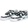Nike Air Force 1 Ink Dyed First Snow Cushioning, Wear Resistant Low top Skateboard Shoes Unisex Black White CW2288-111(Team801-S-BOX)