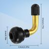 PVR40 50 60 70 Tire Valves Stem 90 Degree Bent Snap In Rubber Base Wheel Tyre Valves Stem with Caps for Motorcycle Tire