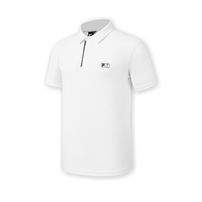 FILA Golf Series Fashion Simple Classic Sports Casual Comfortable Short Sleeve Polo Shirt Men tops Jade-White A11M625136FWT XL