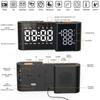 Sleek Bedside Alarm Clock Radio Large Dual Display Screen With Adjustable Brightness USB Port Sleep Timer FM76~108MHz FM Radio