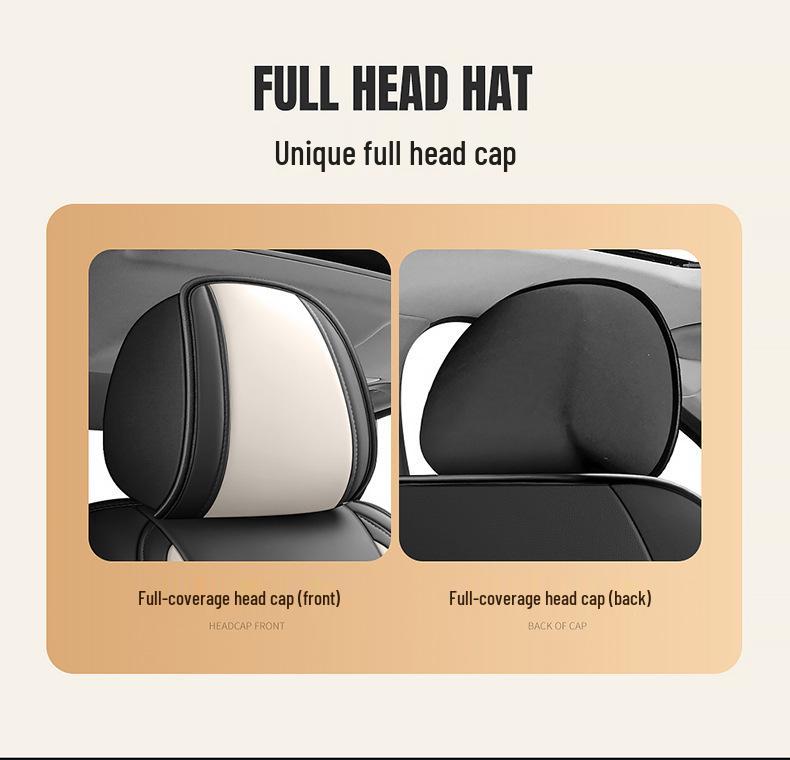 Ganzjahres-Vollleder-Sitzbezug: Bequem, Atmungsaktiv, Universelle Passform.