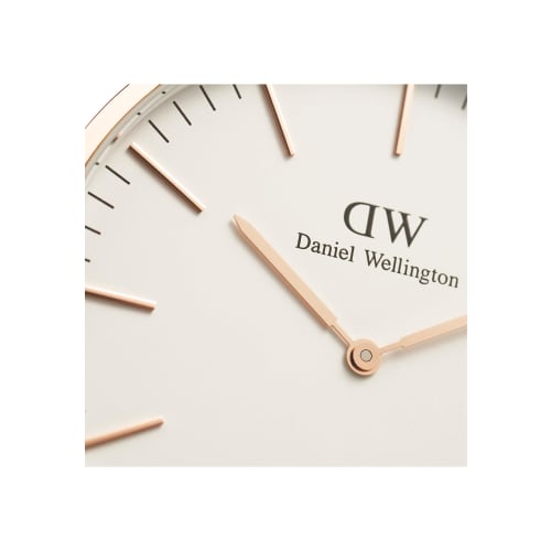 Daniel Wellington Classic 40 Roselyn RG Hvit Klokke, DW00100267, Herre, Rød