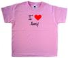 I Love Heart Amy Pink Kids T-Shirt