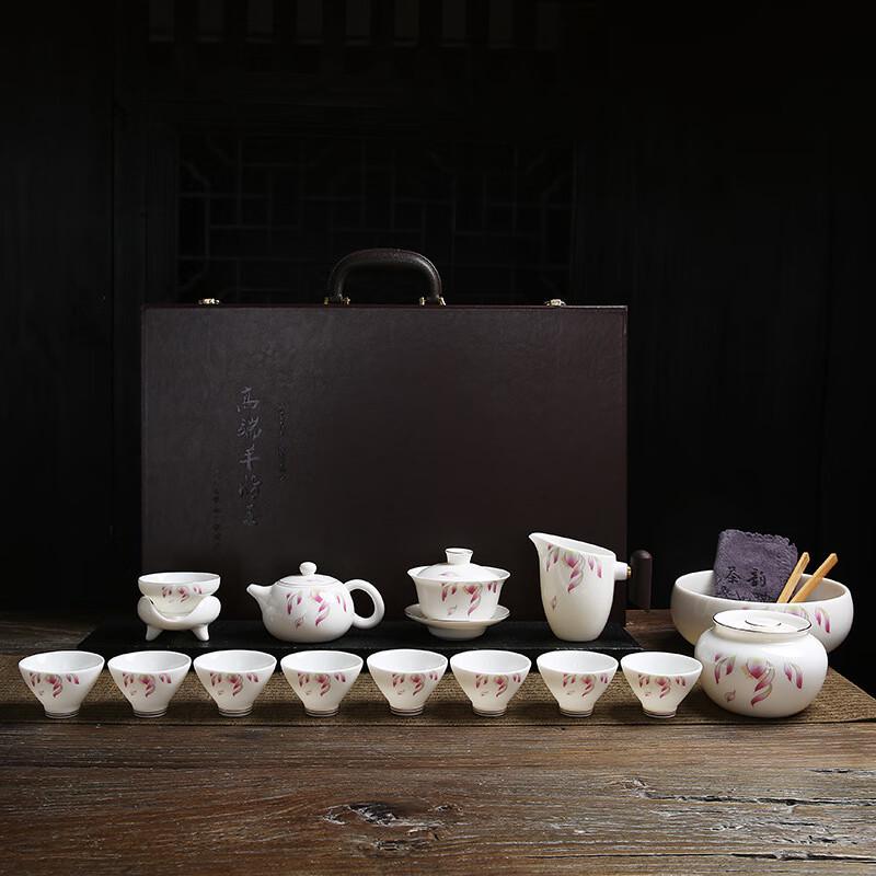 Mutton Fat Jade White Porcelain Kung Fu Tea Set